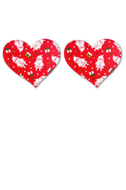 Cache-tétons Cœur Noël