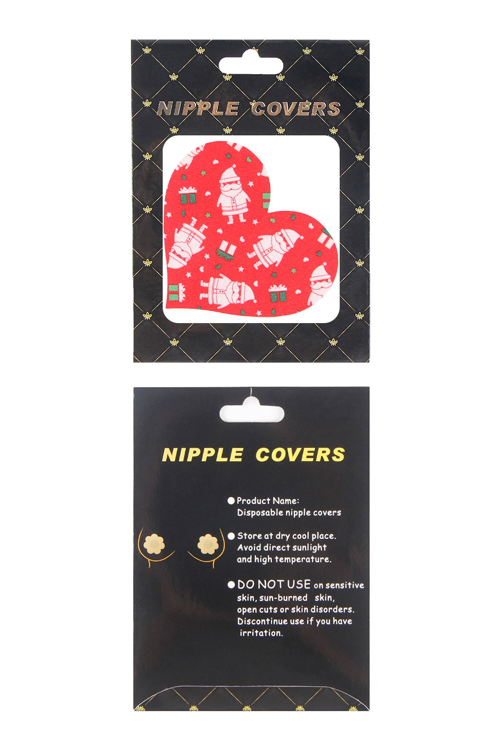 Cache-tétons Cœur Noël