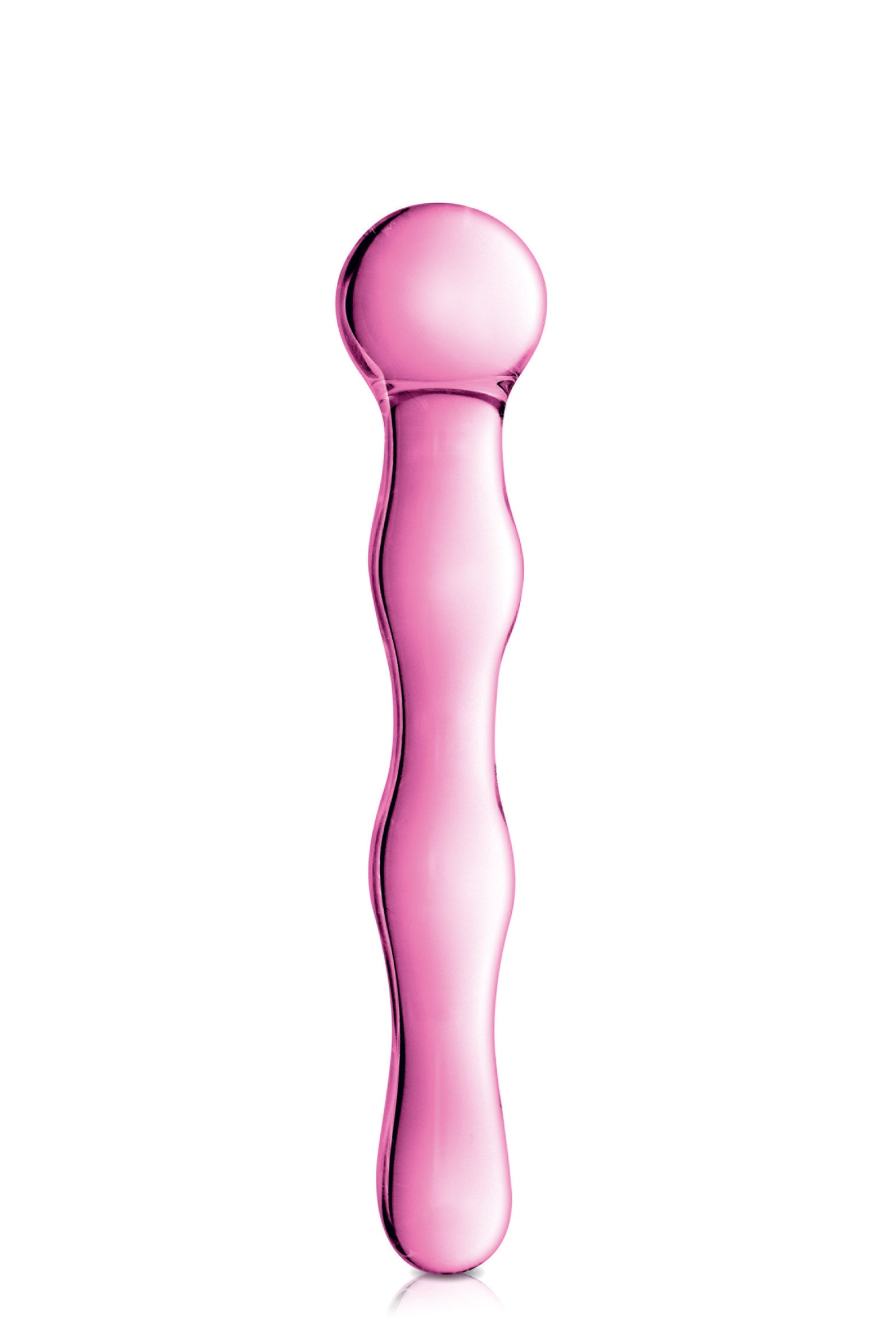Glossy Toys n°10, gode en verre rose 17cm
