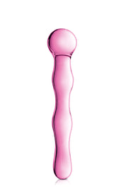 Glossy Toys n°10, gode en verre rose 17cm