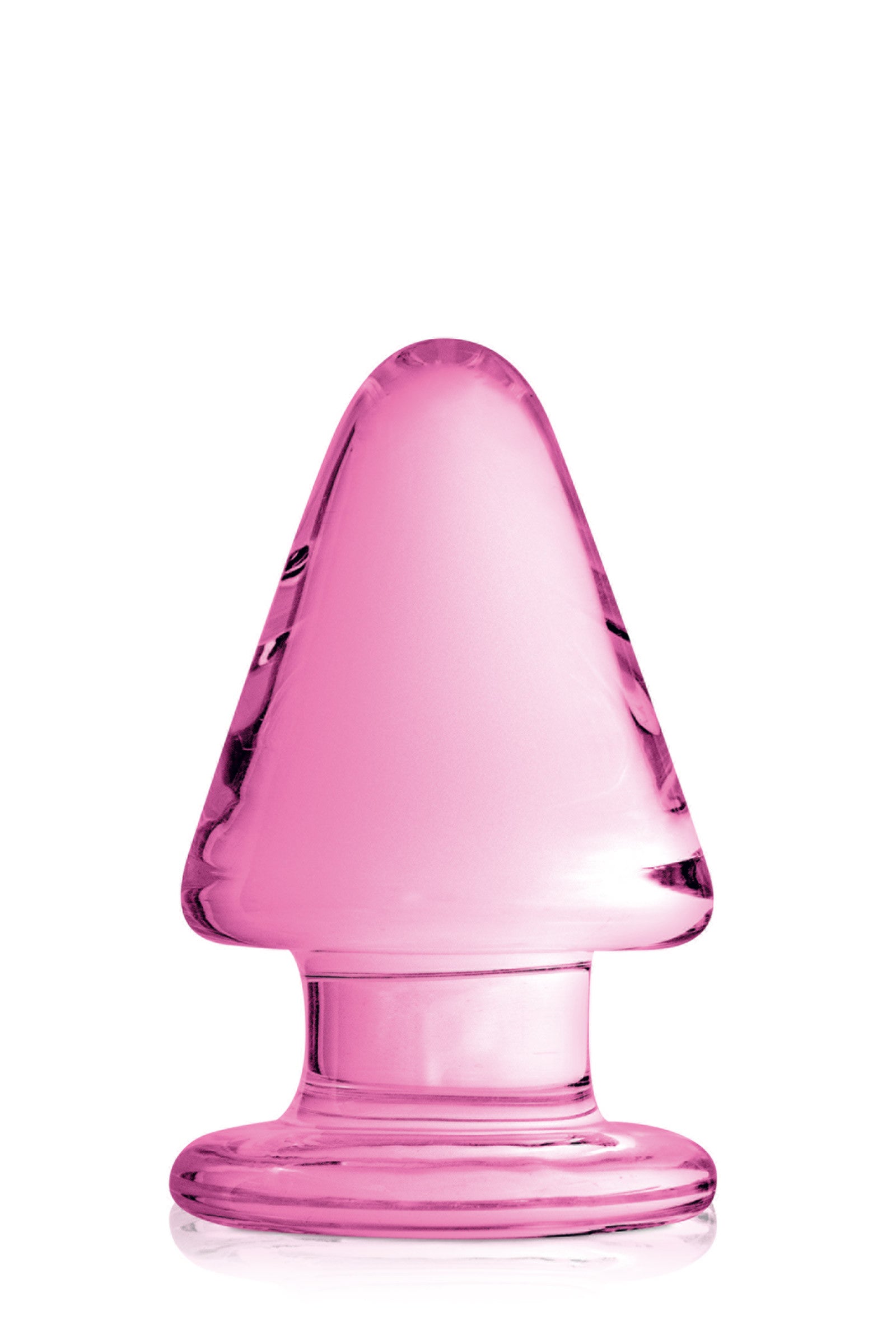 Glossy Toys n°23, plug anal en verre rose diamètre 5,5cm