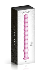 Glossy Toys n°18, chapelet anal en verre rose 24cm