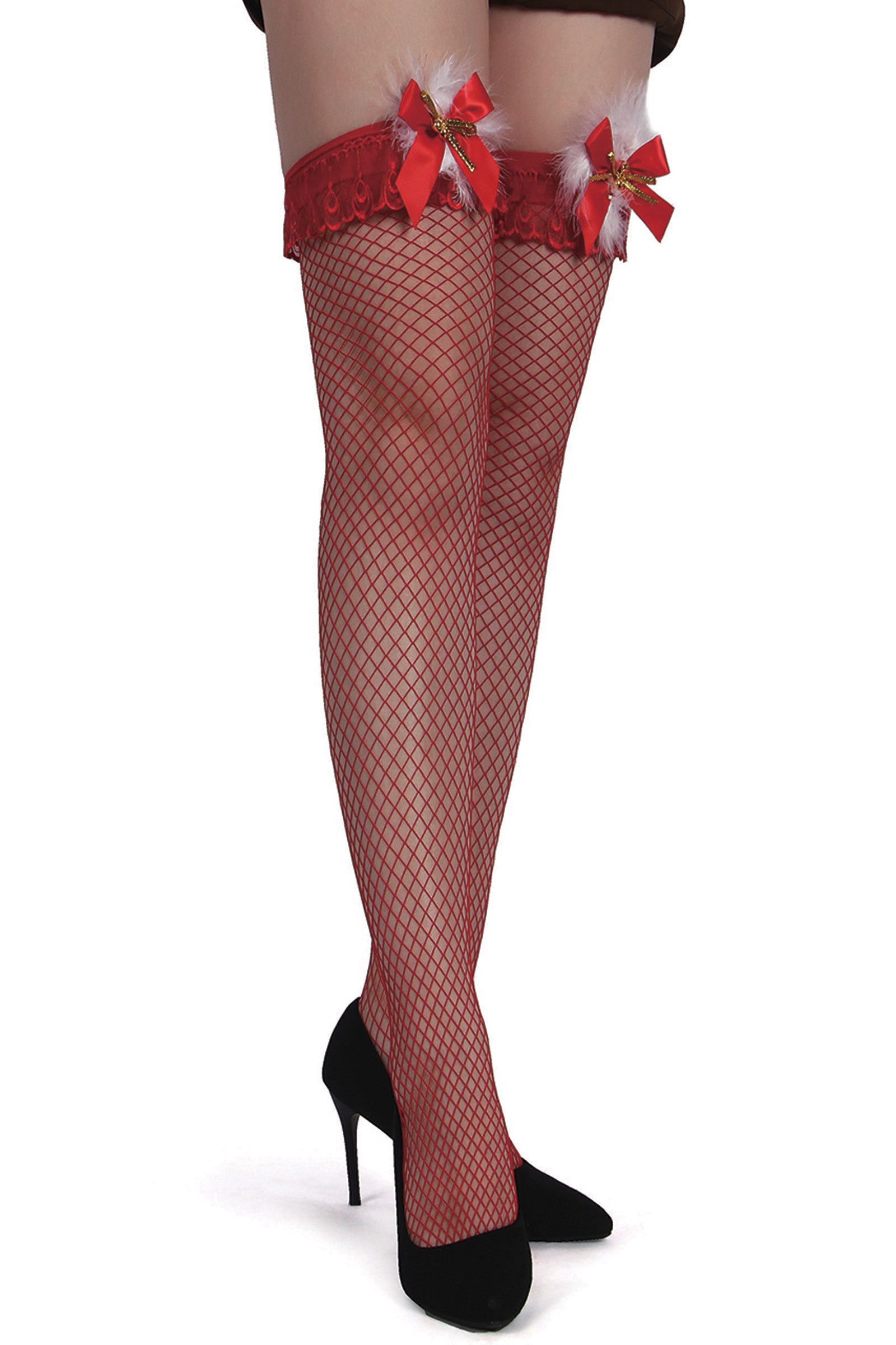 BAS RESILLE CLOCHETTES ROUGE