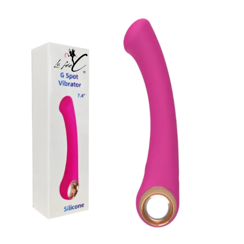 Vibromasseur point G en silicone rose by La Fée-C
