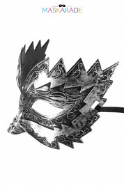 Masque semi-rigide argenté ou cuivre Don Giovanni