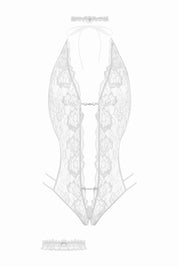 Ensemble body ouvert Renée blanc - Christine